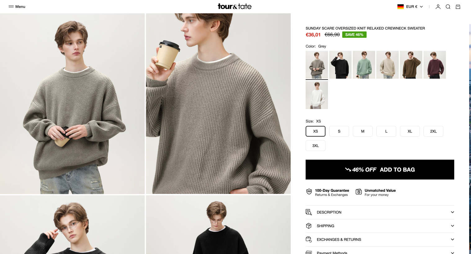 Tour and Tate Shop Screenshot